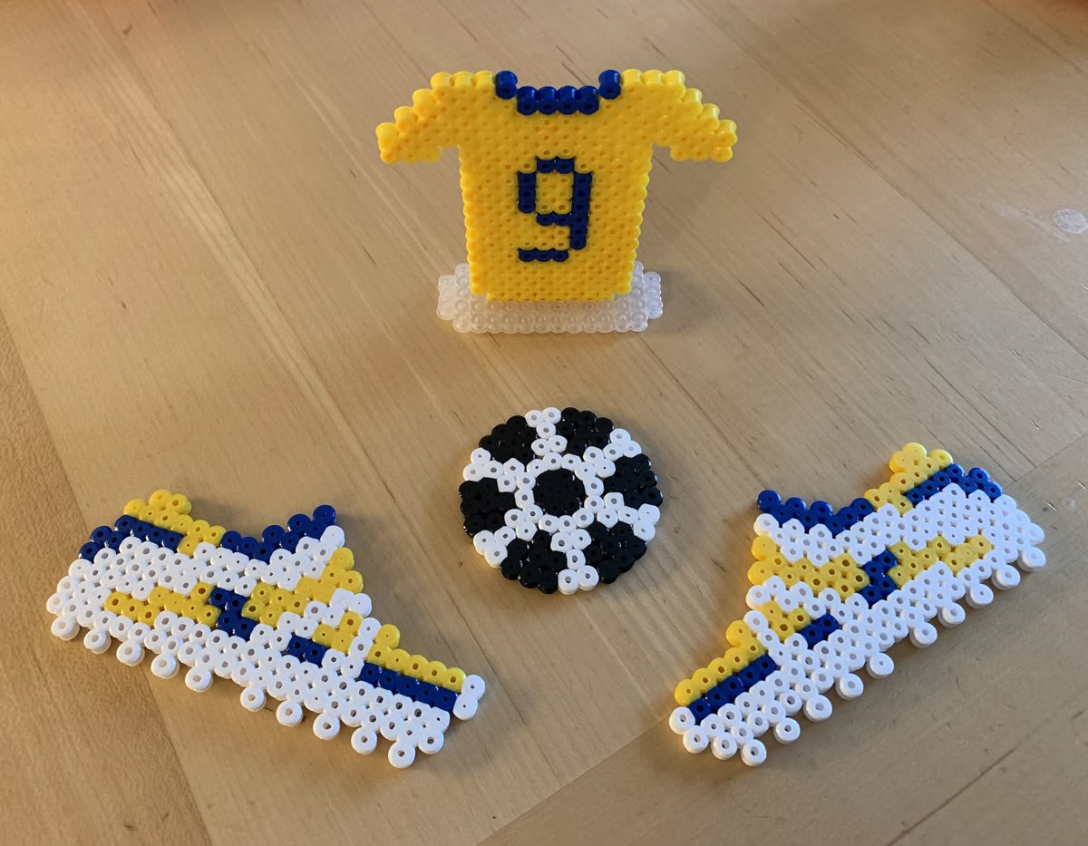 Matchdagens grejor pärlplatta