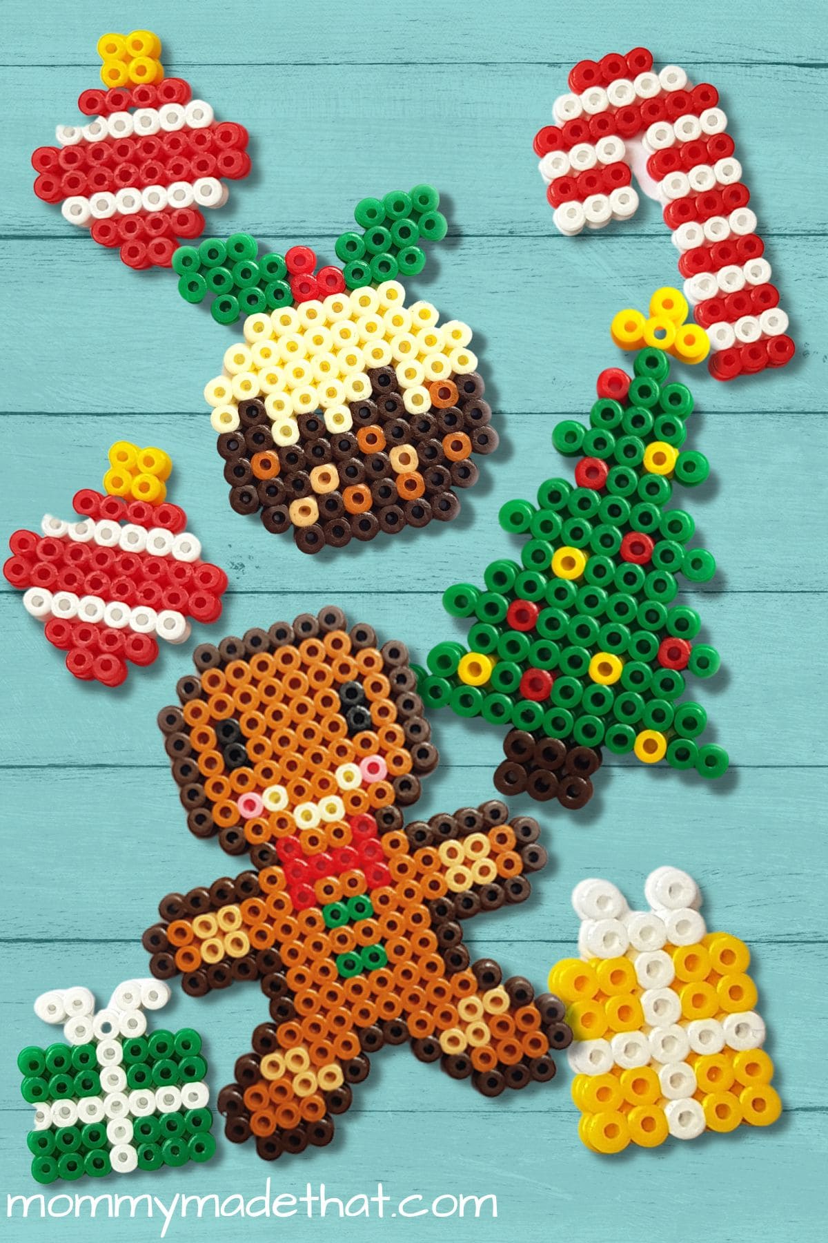 Pepparkaksgubbe pärlplatta