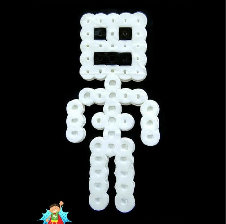 Skelett Minecraft pärlplatta