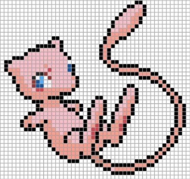 Mew pärlplatta mönster