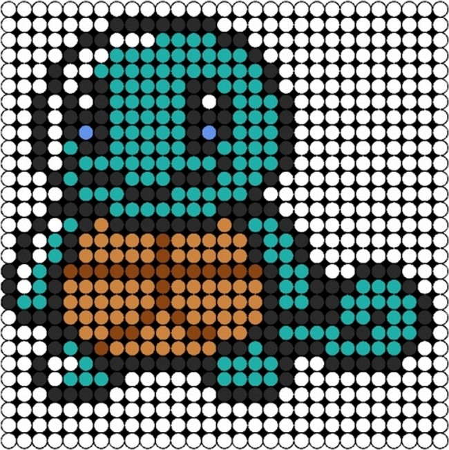 Squirtle pärlplatta mönster