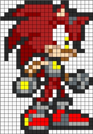 Knuckles pärlplatta