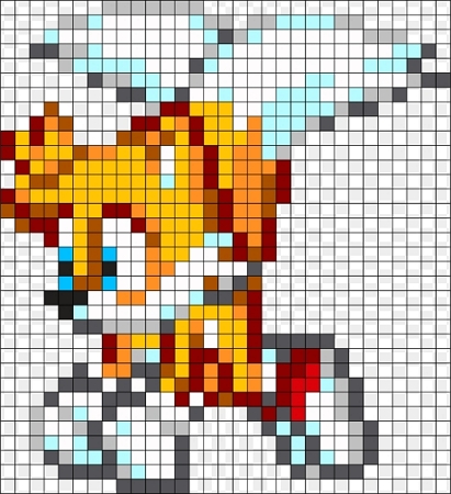 Tails flyger pärlplatta
