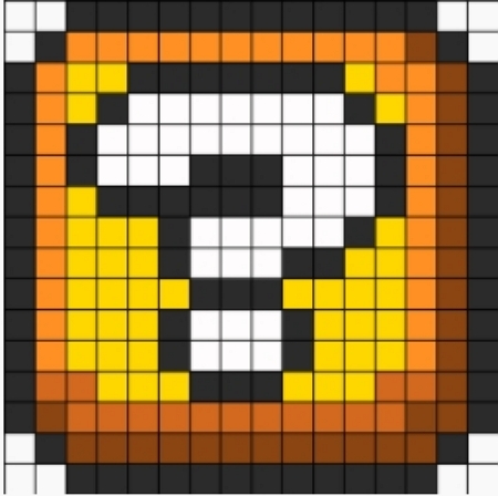 Eldblomma Mario pärlplatta
